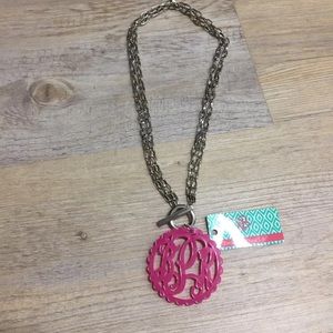 Acrylic monogram necklace